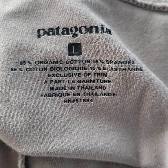 PATAGONIA wide legged yoga leggings Sz L Organic Cotton Blend - Picture 3 of 4